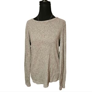 Old Navy Womens Medium Gray Crew Neck Ribbed Sweater
